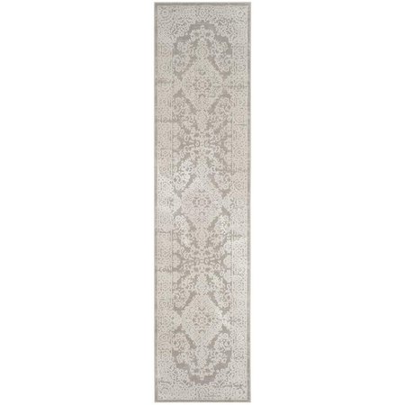 SAFAVIEH 2 x 8 ft. Princeton Power Loomed Runner Rug, Grey and Beige PRN713G-28